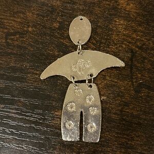 Vintage silver handmade pendant from Mexico